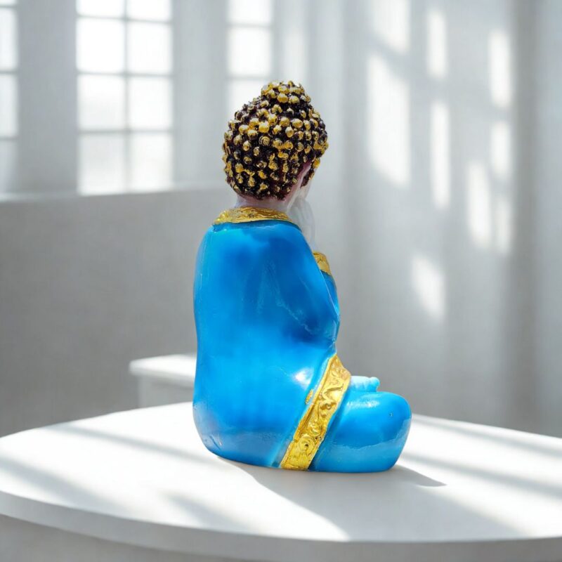 Thai Sitting Buddha Marble - Dark Blue