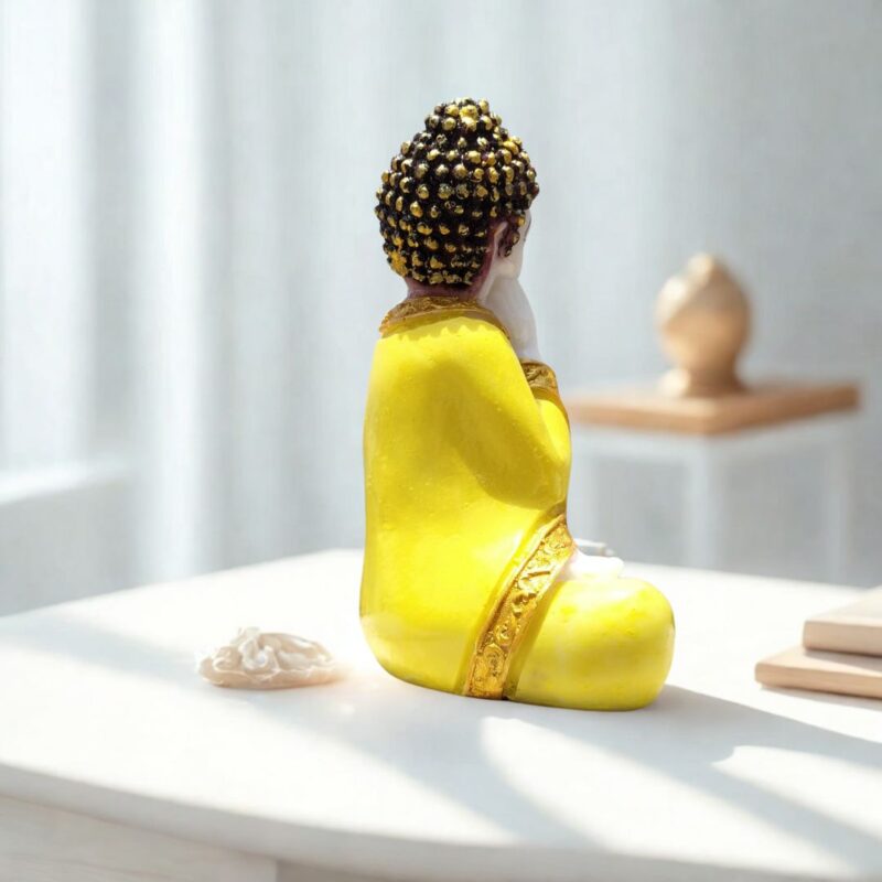 Thai Sitting Buddha Marble - Yellow